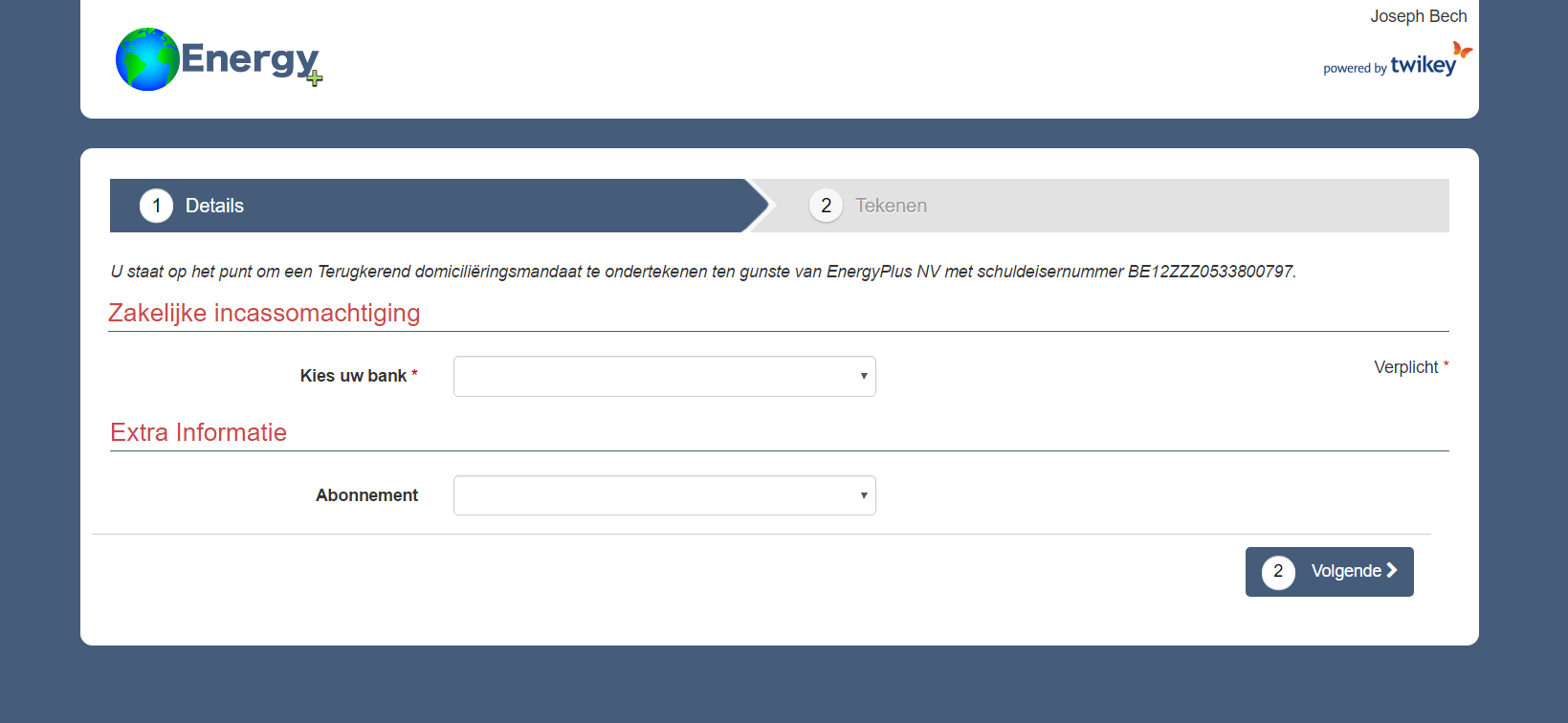 B2B mandaat tekenen